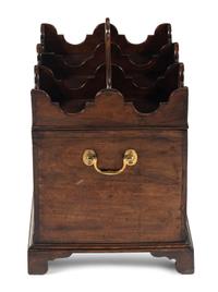 A George III Mahogany Cellarette and Bottle Caddy