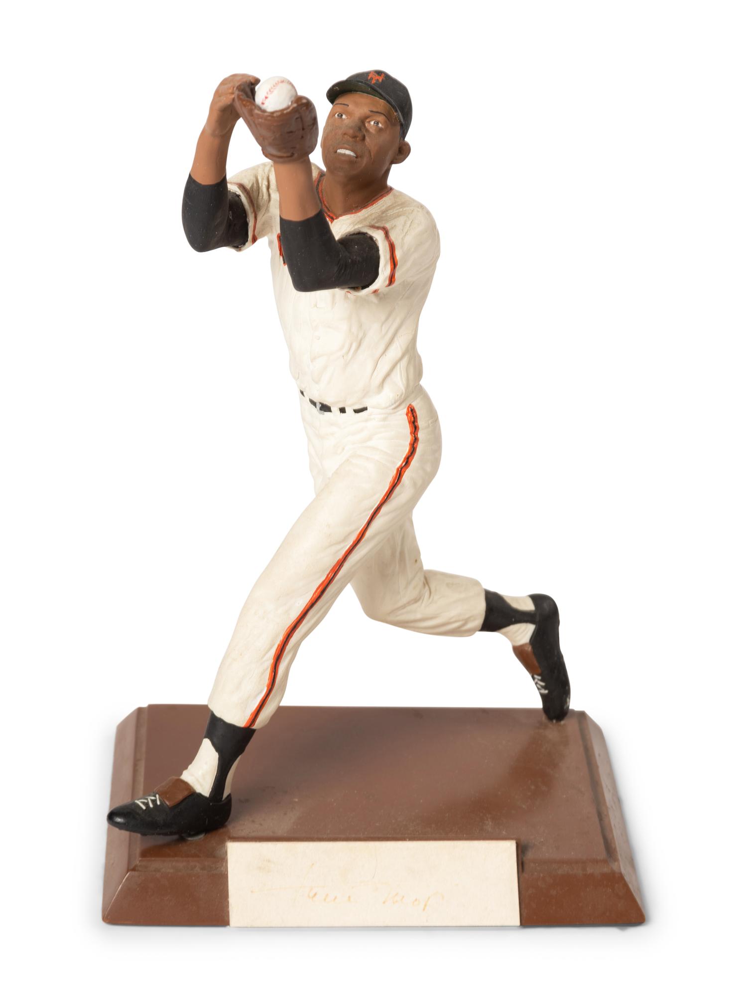 A Willie Mays "The Catch" Signed Autograph Salvino Figure,