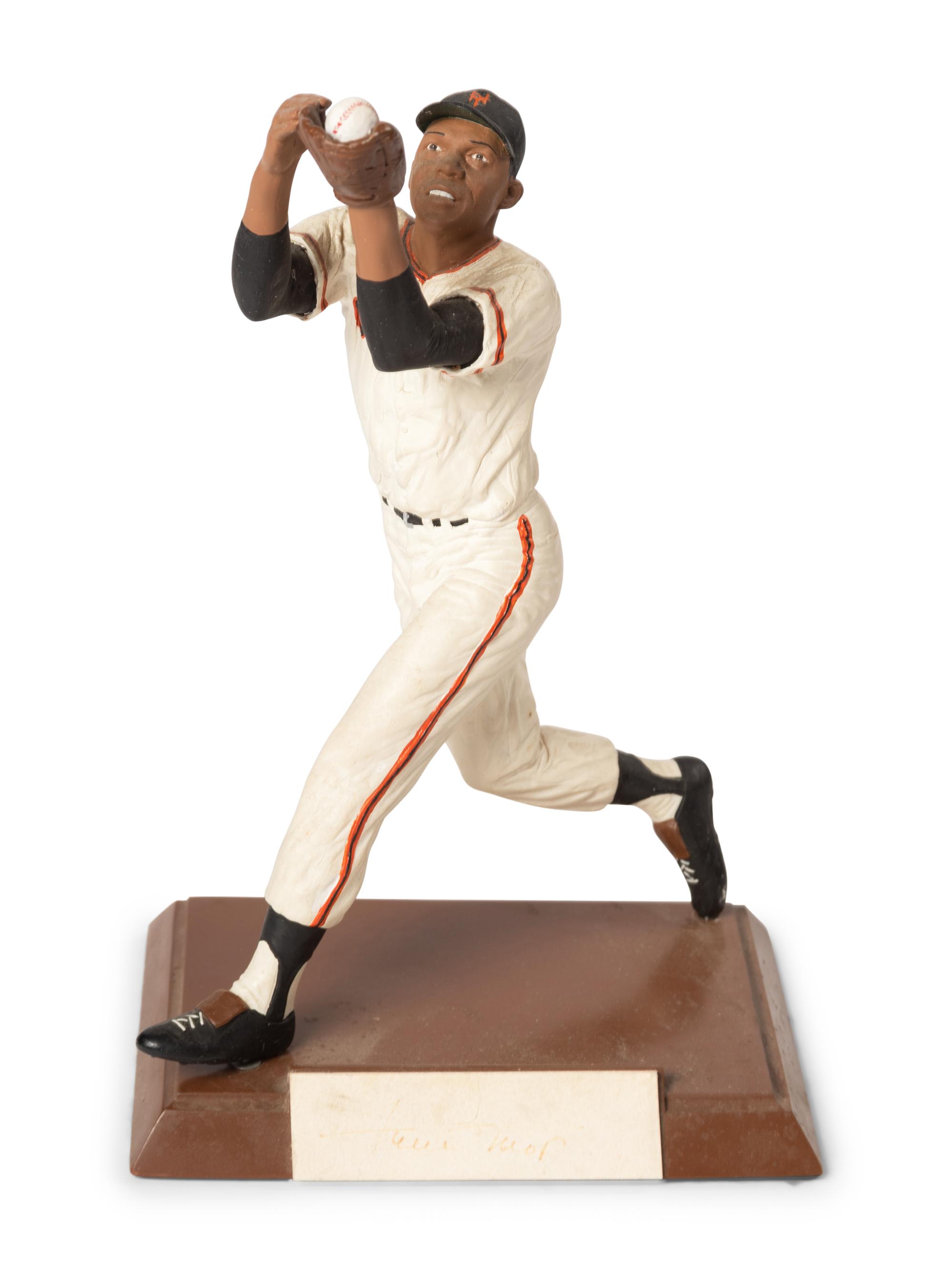 A Willie Mays "The Catch" Signed Autograph Salvino Figure,