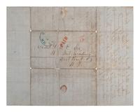 LEE, Robert E. (1807-1870). Autograph letter signed ("R. E. Lee") as commandant at West Point, to George Washington Custis Lee (1832-1913). Sollers Point, 19 June 1851.