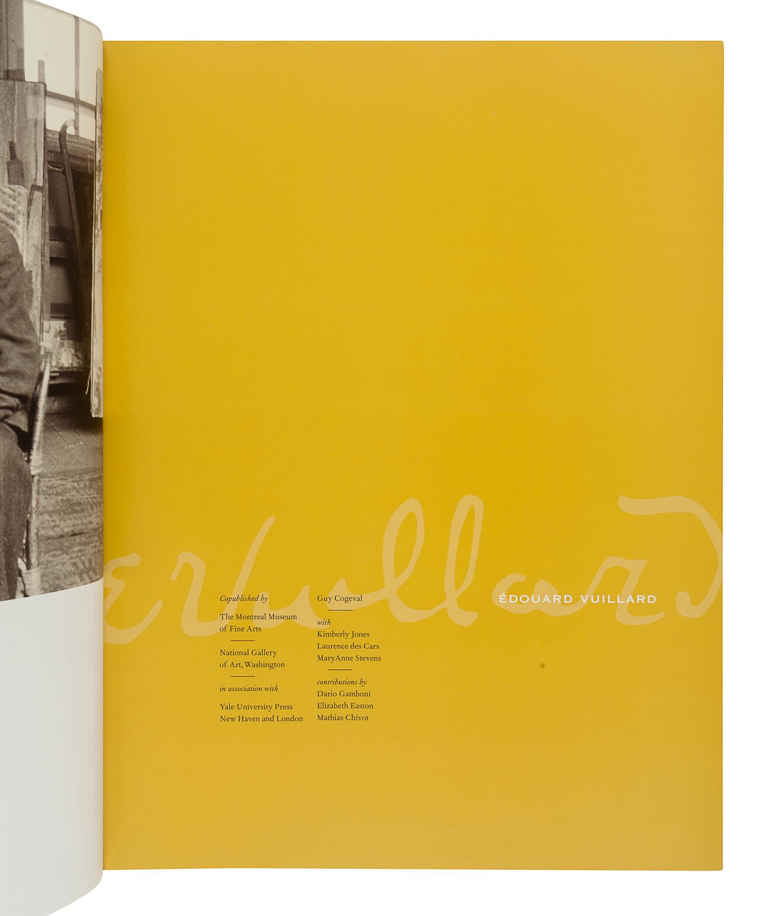 VUILLARD, Édouard (1864-1940). Édouard Vuillard. New Haven and London: Yale University Press, 2003.