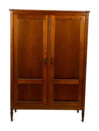 A French Fruitwood Two Door Cabinet in the Manner of Maison Jansen — 20TH CENTURY