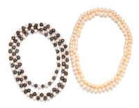 COLLECTION OF FRESHWATER BAROQUE PEARL NECKLACES