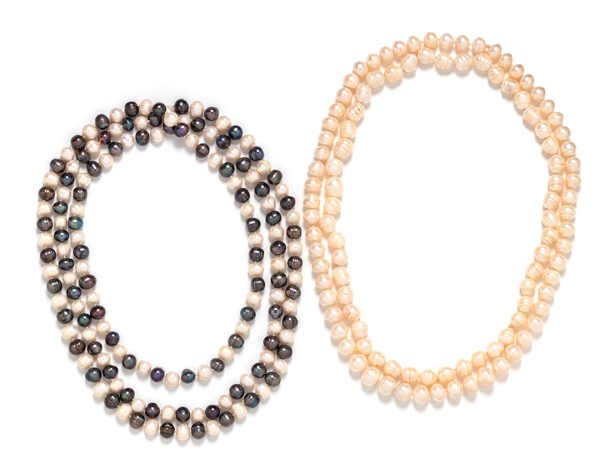 COLLECTION OF FRESHWATER BAROQUE PEARL NECKLACES