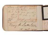 HAYES, Rutherford B. (1822-1893). Autograph book featuring signature of Hayes ("R.B. Hayes"), as President, and members of his cabinet and the 45th US Congress.