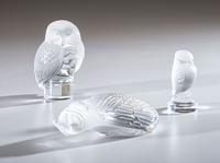 Three Lalique Molded and Frosted Glass Figures