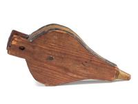 A Folk Art Carved and Painted Pine Peace and Plenty Bellows Model