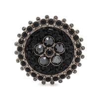Chanel, Black Rhinestone Brooch