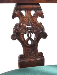An English Carved Walnut Corner Chair