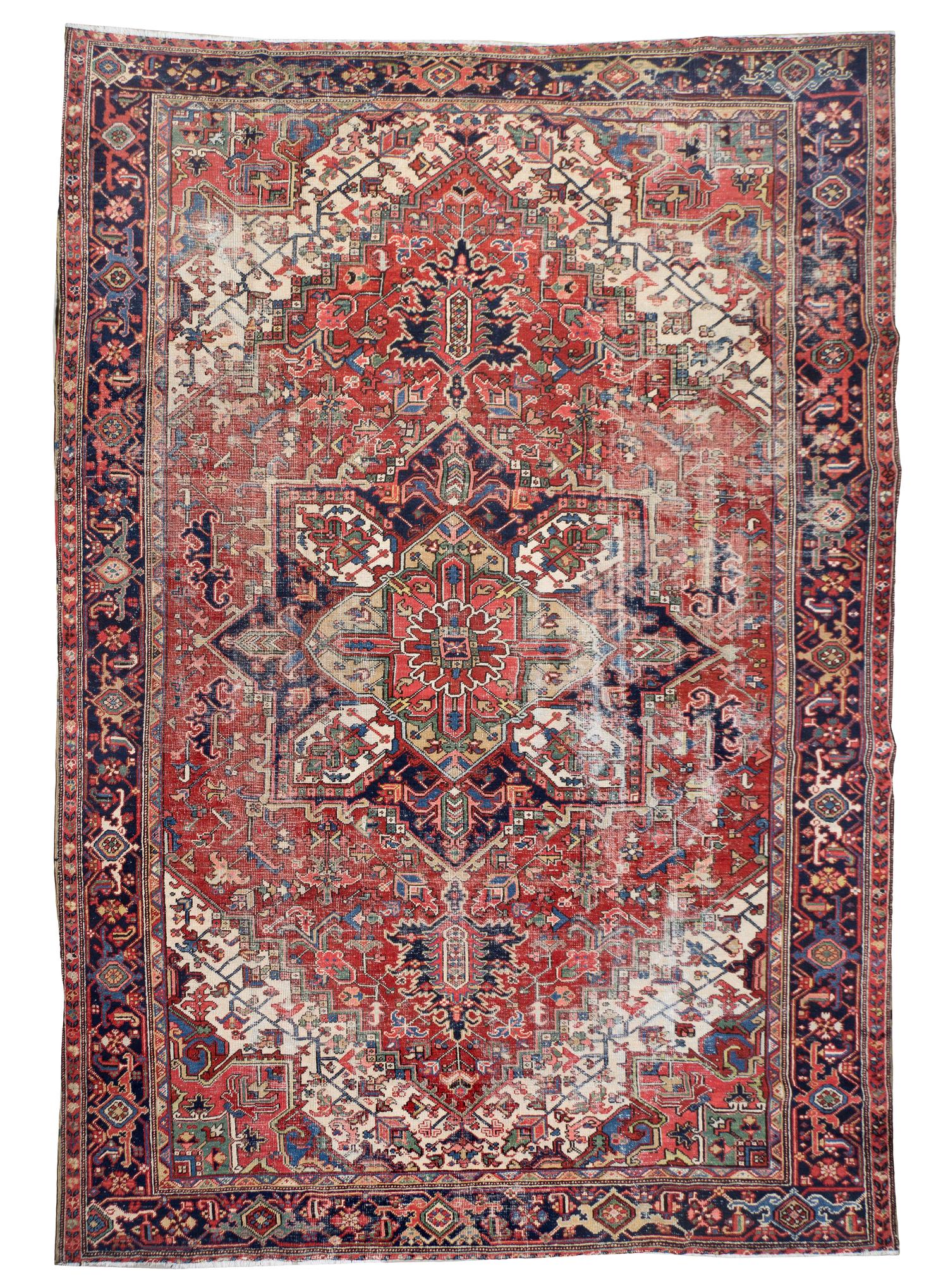 A Heriz Wool Rug, 12 feet 4 inches x 8 feet 11 inches.