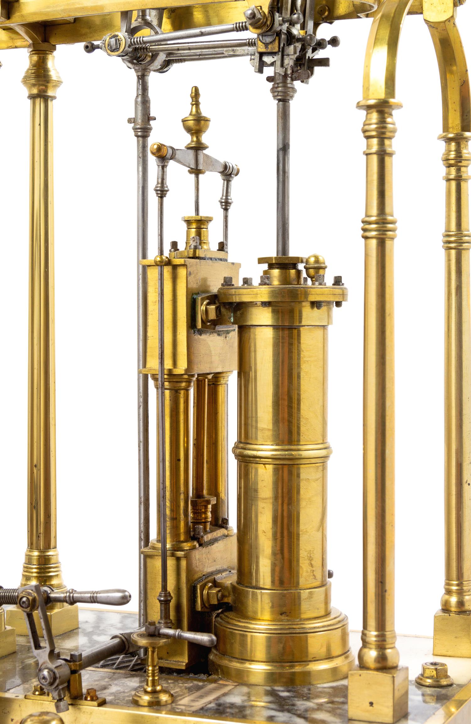 A Brass and Silvered Metal Chadburns Condensing Steam Engine