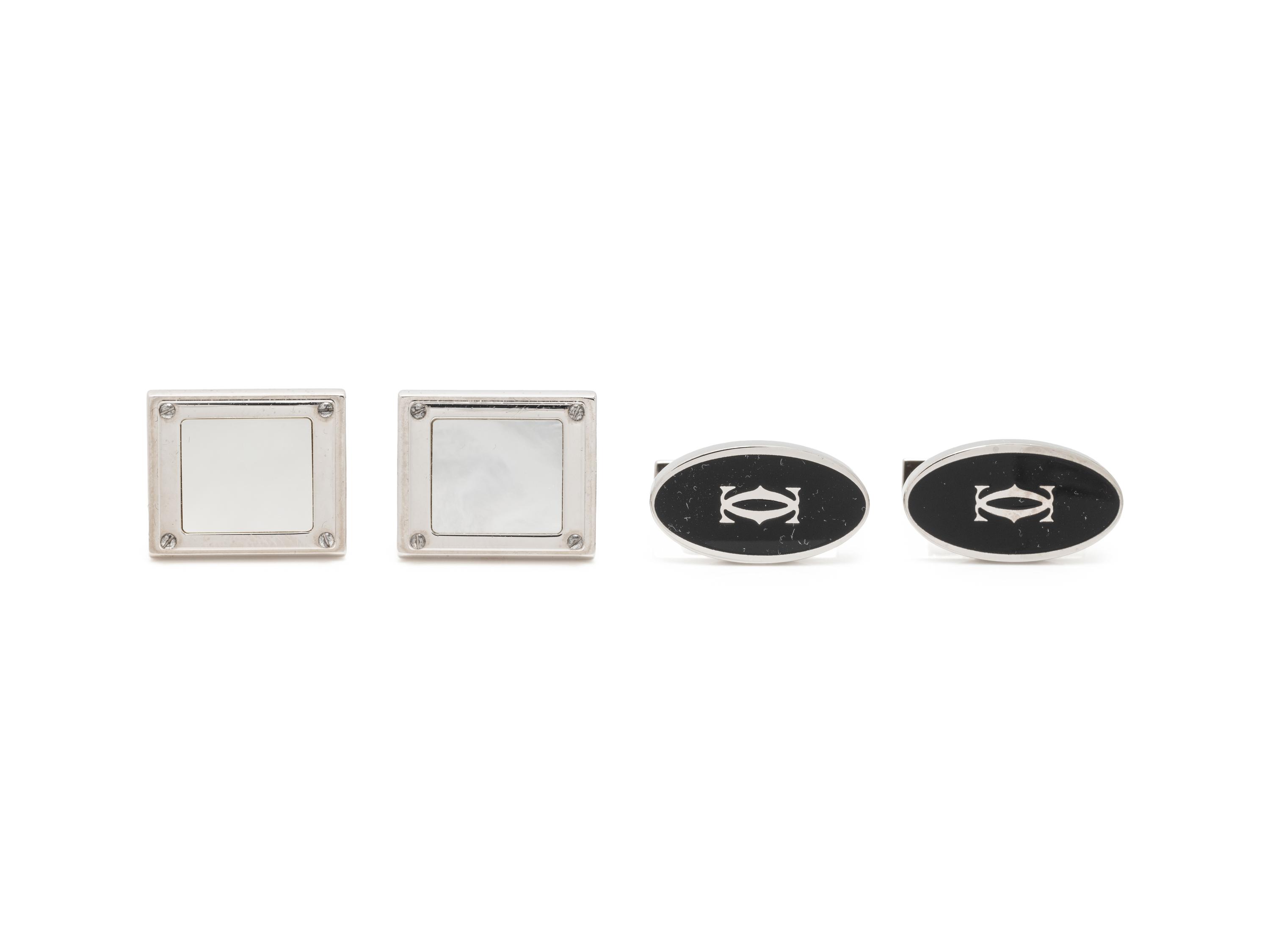 CARTIER, TWO PAIRS OF CUFFLINKS