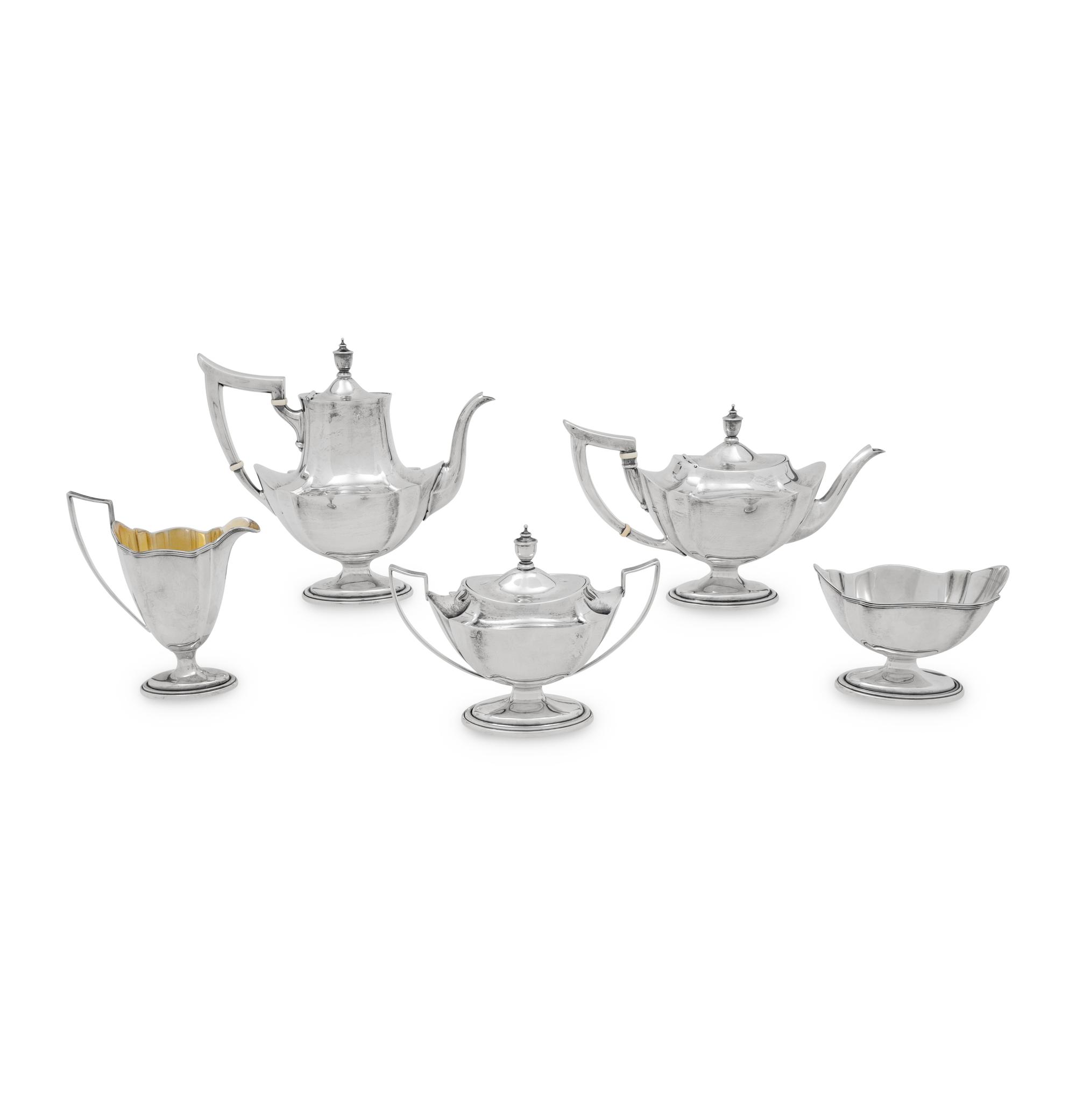 An American Silver Five-Piece Tea and Coffee Service