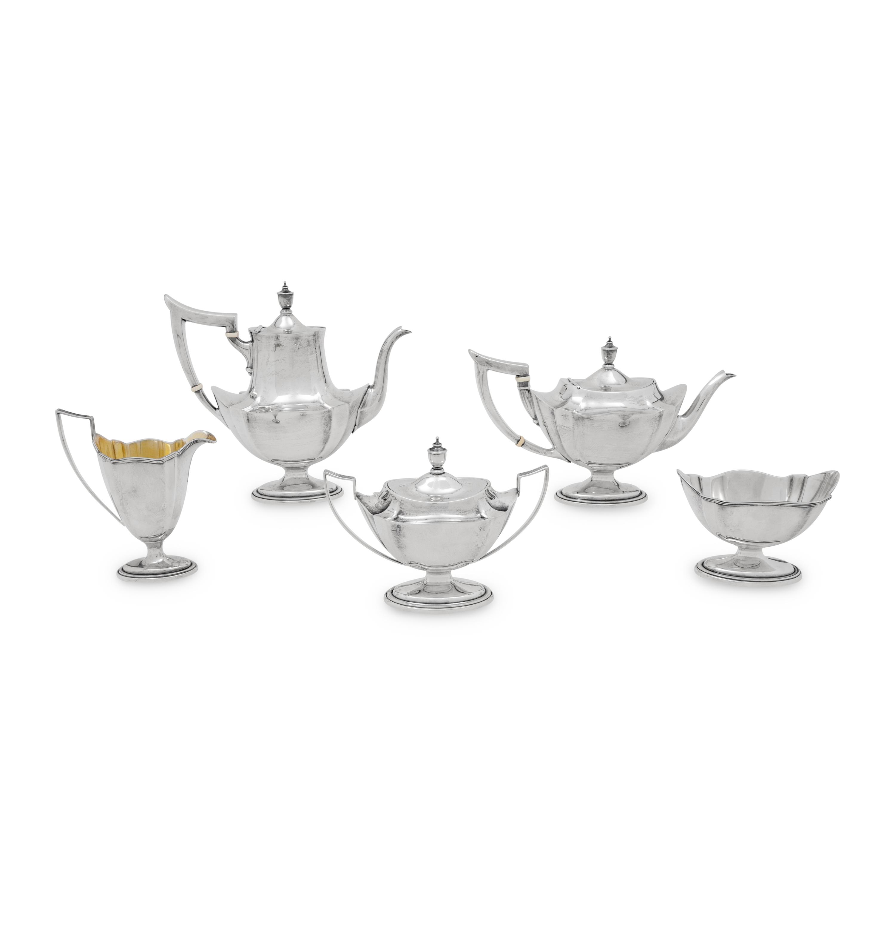 An American Silver Five-Piece Tea and Coffee Service