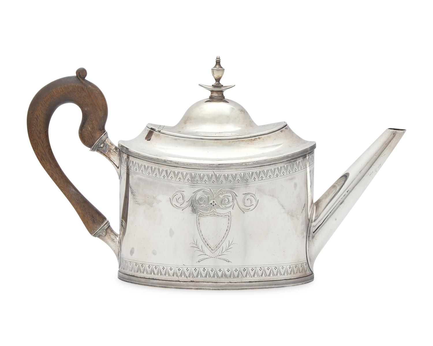 A Federal Silver Teapot, Isaac Hutton (c. 1766-1855), New York, NY, Circa 1795