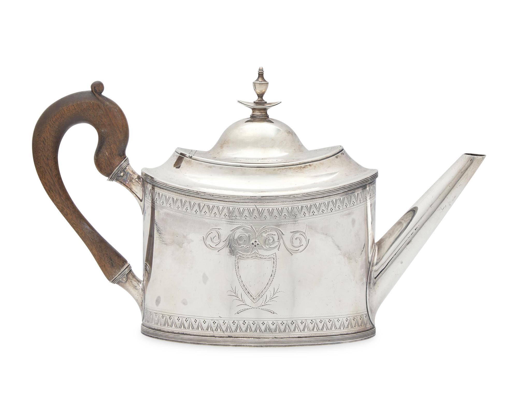 A Federal Silver Teapot, Isaac Hutton (c. 1766-1855), New York, NY, Circa 1795