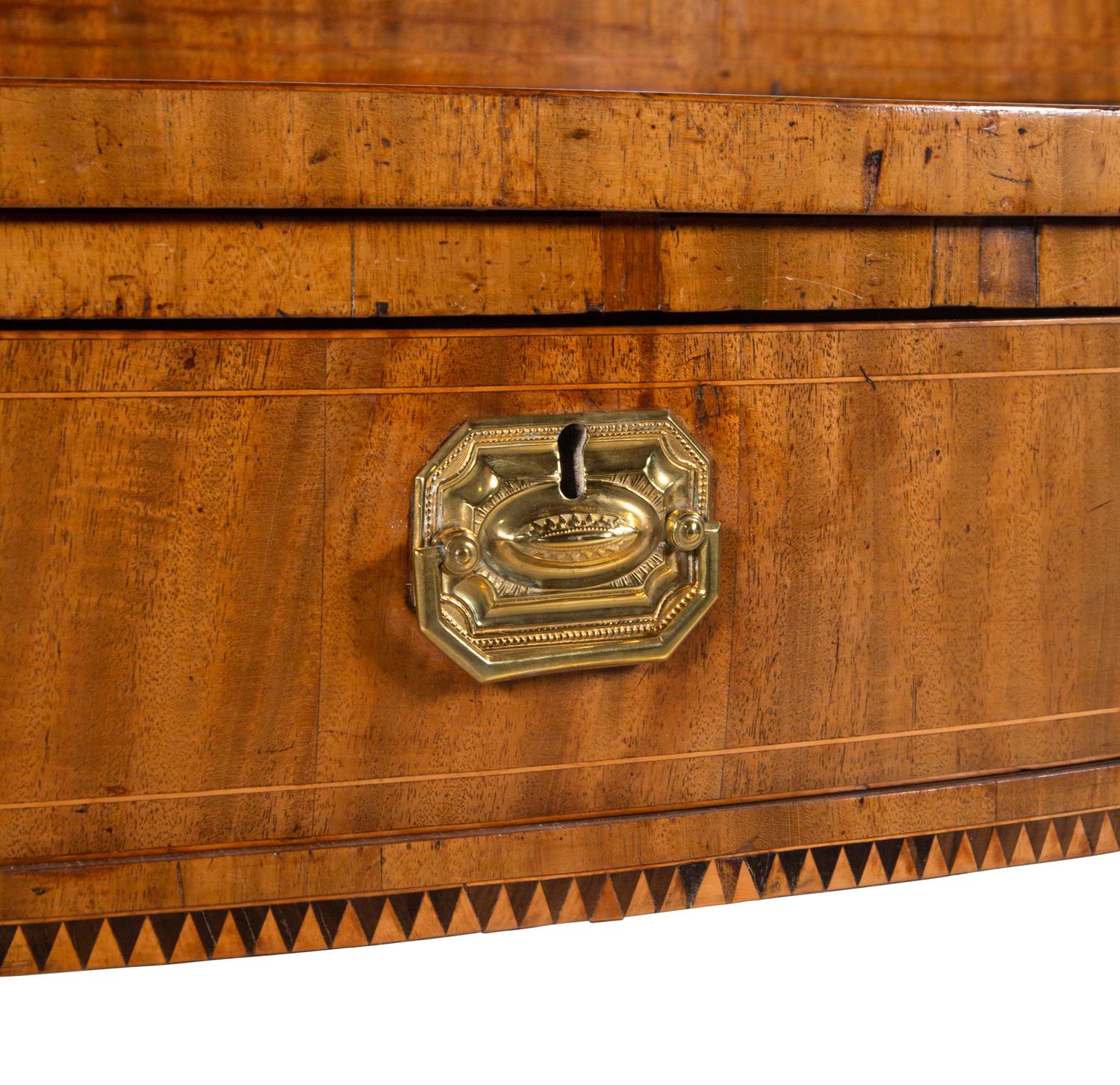 A Federal Sawtooth Ebony-Banded Birch Sideboard