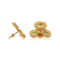 YELLOW SAPPHIRE AND DIAMOND EARRINGS