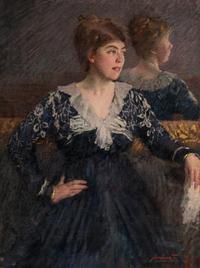 Woman by a Mirror