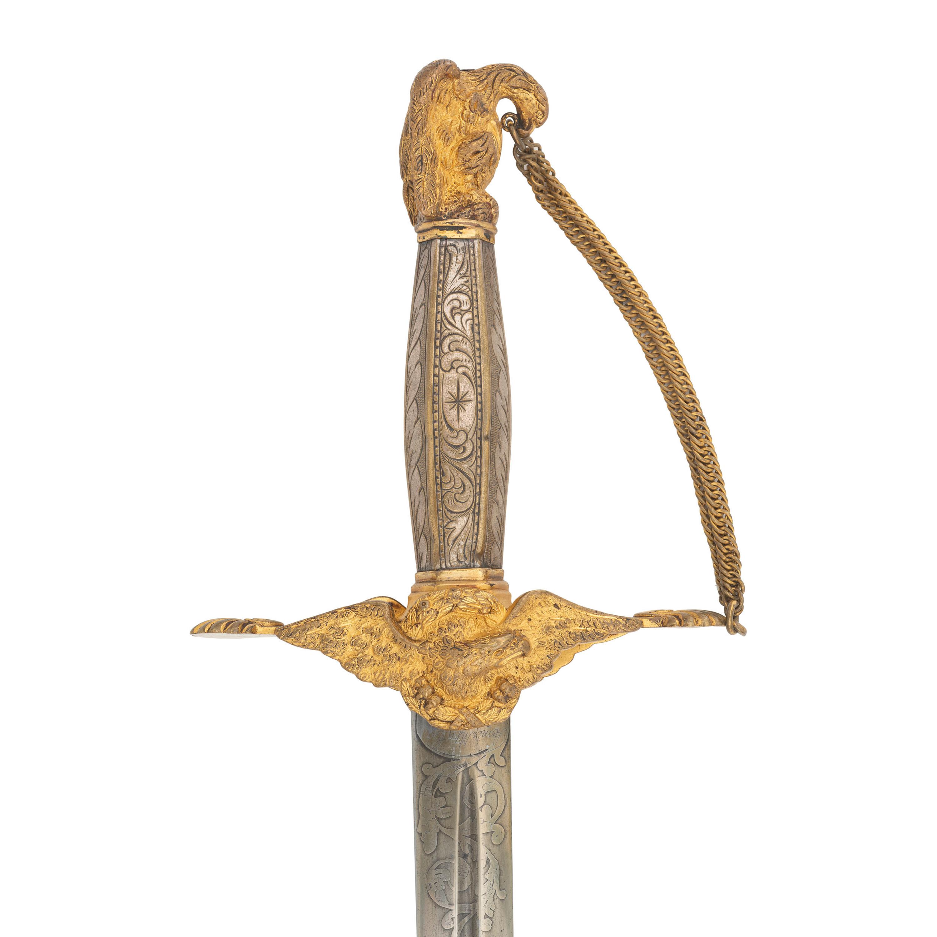 Ames Silver Gripped Gilt Eagle Pommel Presentation Sword to James Huston of the 69th NYSM - KIA at Gettysburg with the 82nd NY Infantry