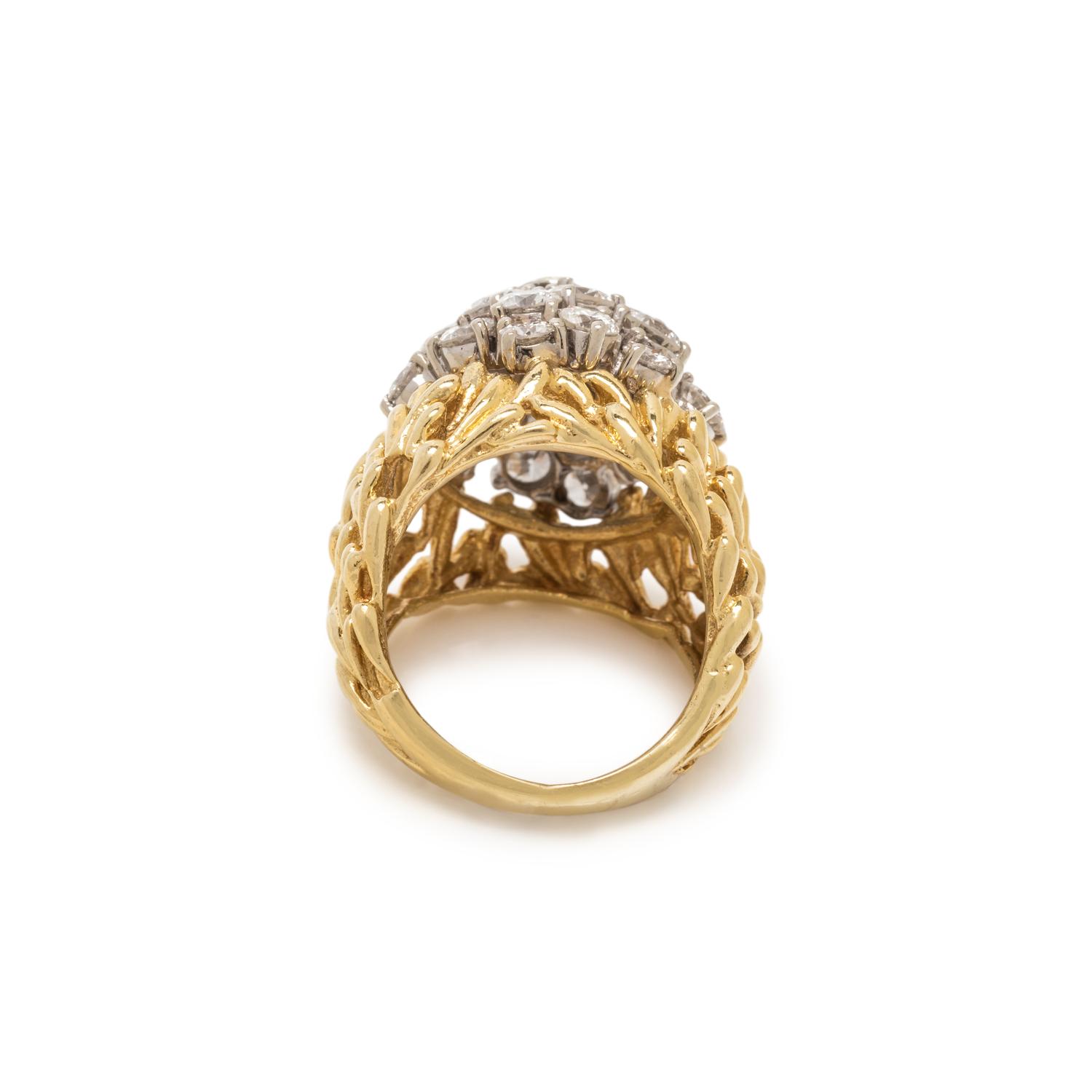 YELLOW GOLD AND DIAMOND RING