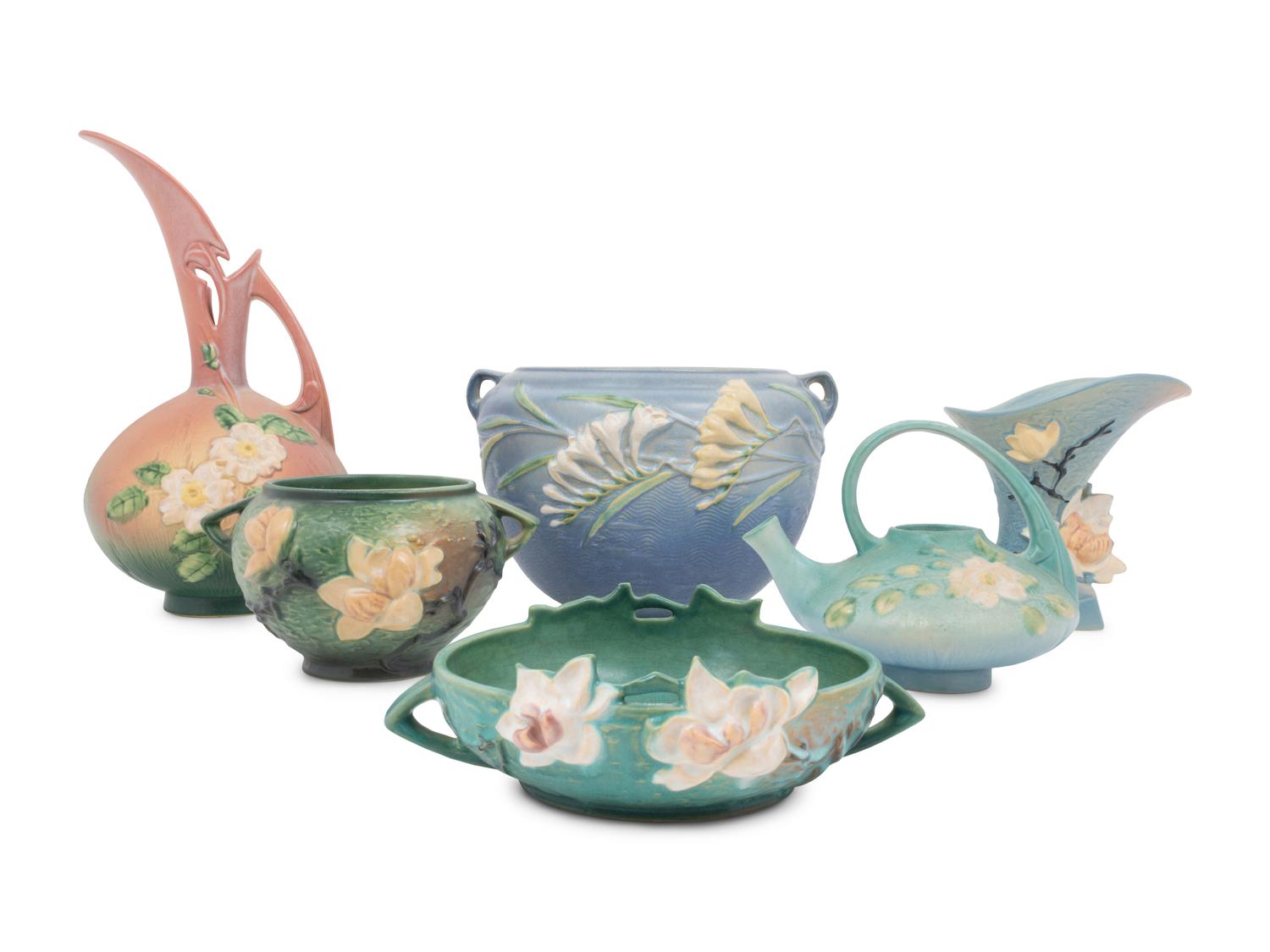 Twelve Roseville Pottery Articles