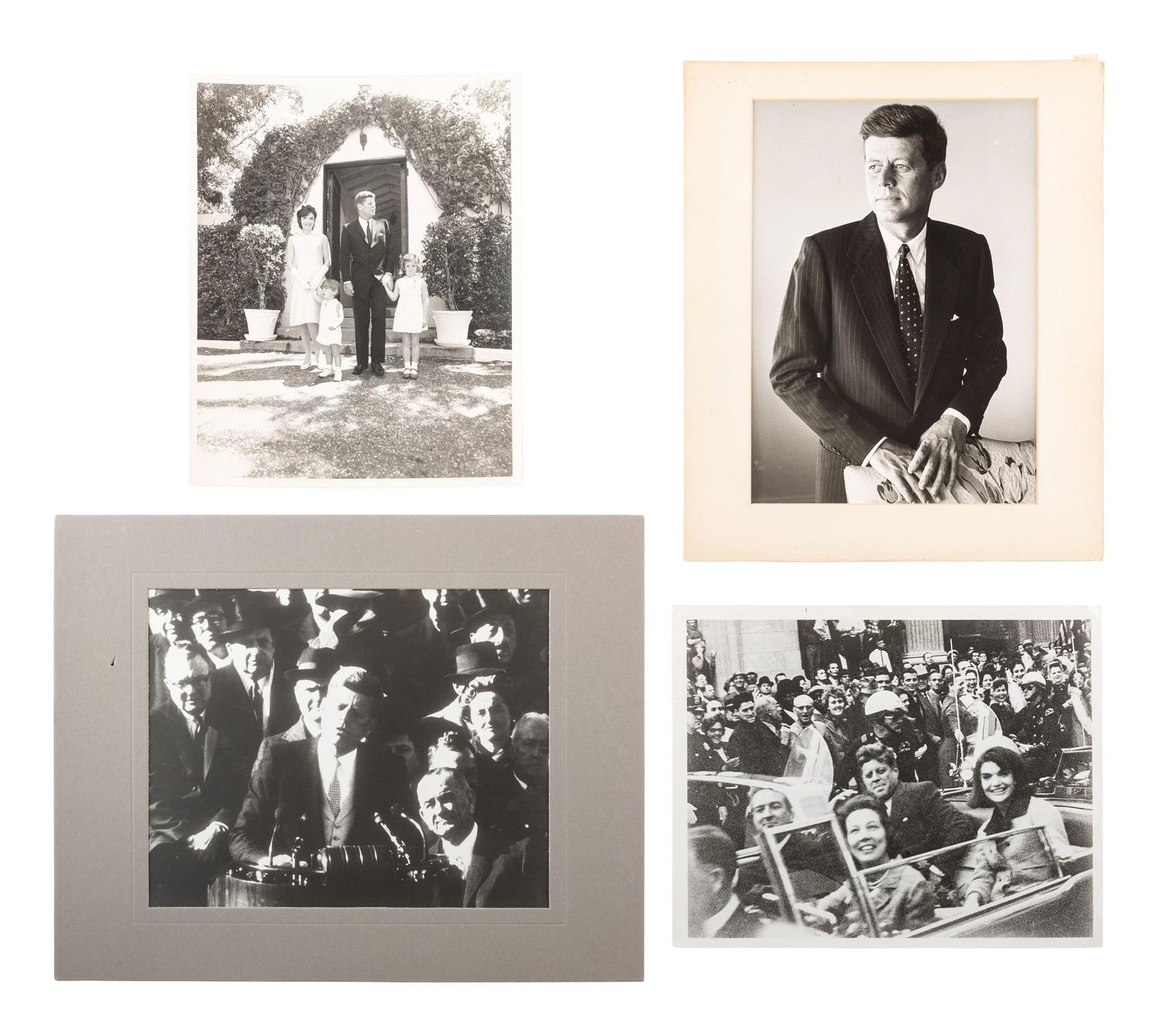[POLITICS]. A group of presidential and vice presidential autographs and memorabilia, including TAFT, HARDING, COOLIDGE, HOOVER, TRUMAN, and FORD.