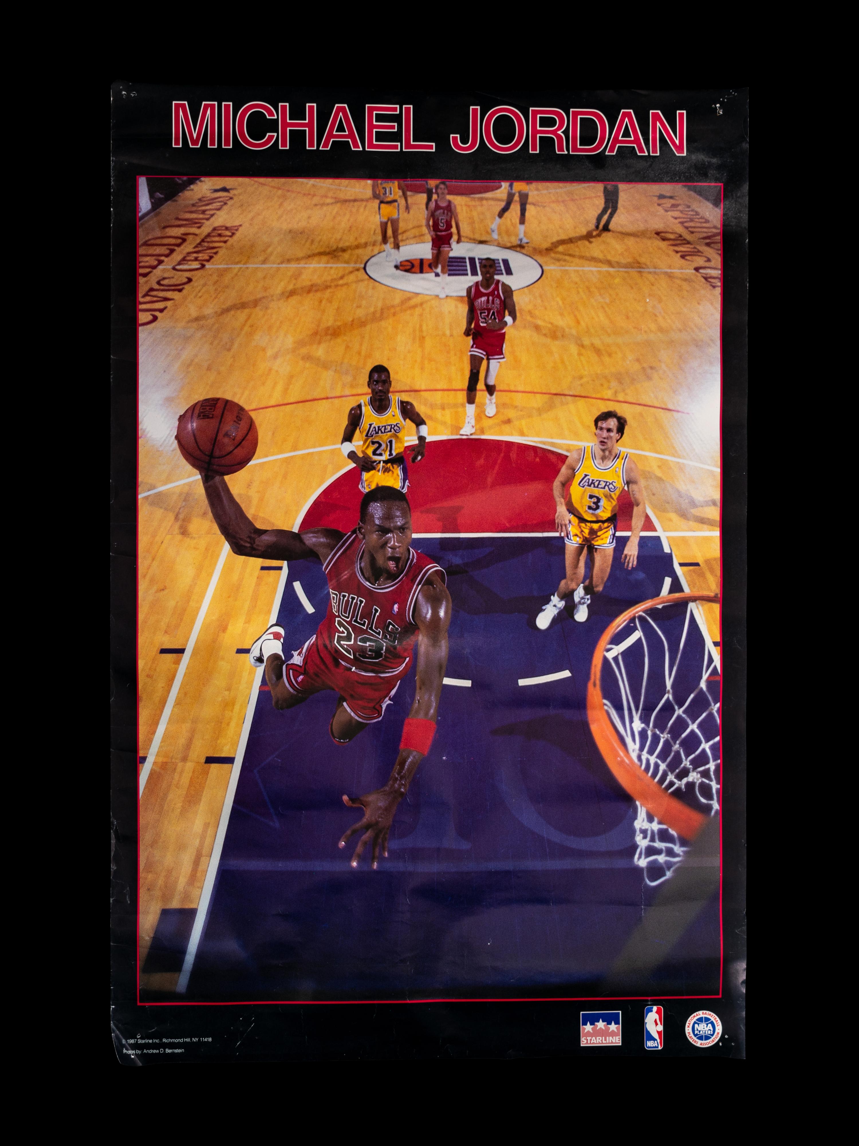 A Group of Michael Jordan Ephemera (Including First Sports Illustrated and 1988 Nike Poster),