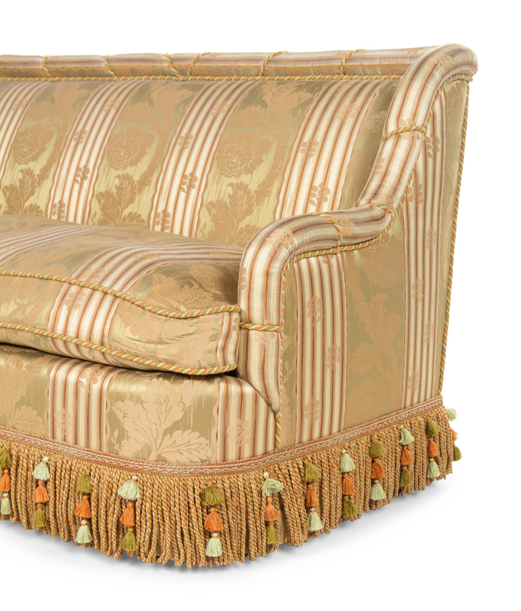 A Pair of Contemporary Neoclassical Style Upholstered Sofas