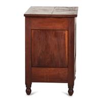 A Federal Carved and Figured Cherrywood Sugar Chest