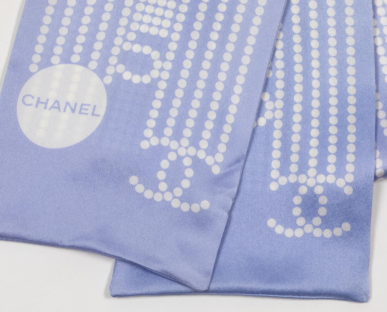 Chanel Blue Neck Scarf, 1990-2000s