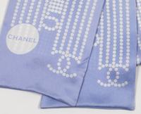 Chanel Blue Neck Scarf, 1990-2000s