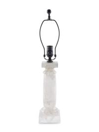 A Rock Crystal Columnar Table Lamp