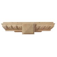 A Carved Wood Architectural Detail 35" W x 3" D x 7.5" H — United States, 20th Century