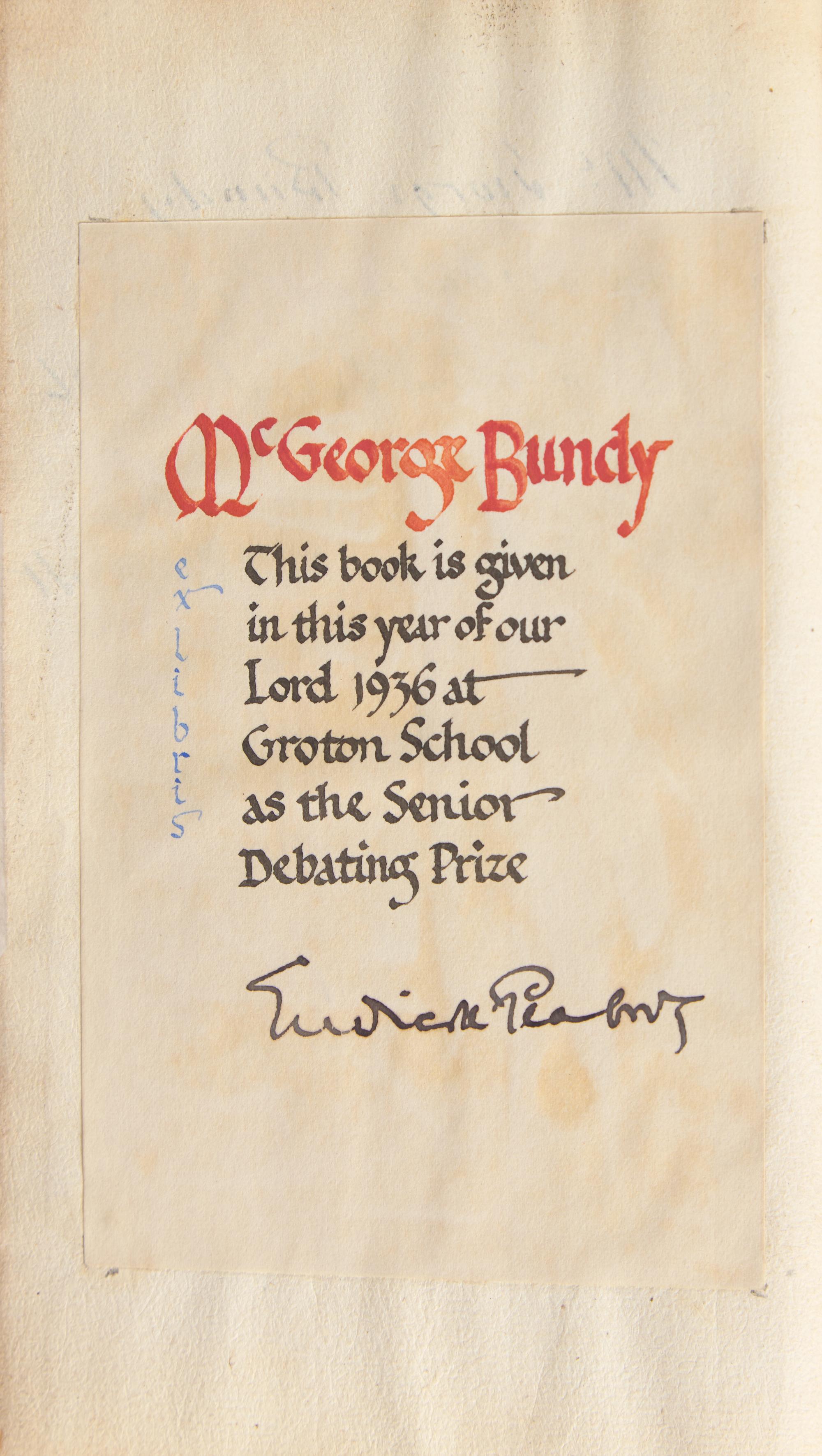 [Presidential] [Roosevelt, Franklin D.] Brown, Thomas. Certain Miscellany Tracts