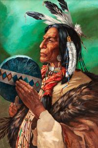 Two Works: Wolf Robe Shaman to the Cheyenne , 1990 and Ute Country , 1987