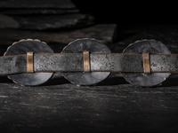 Sterling Silver and Sugilite Cluster Concha Belt