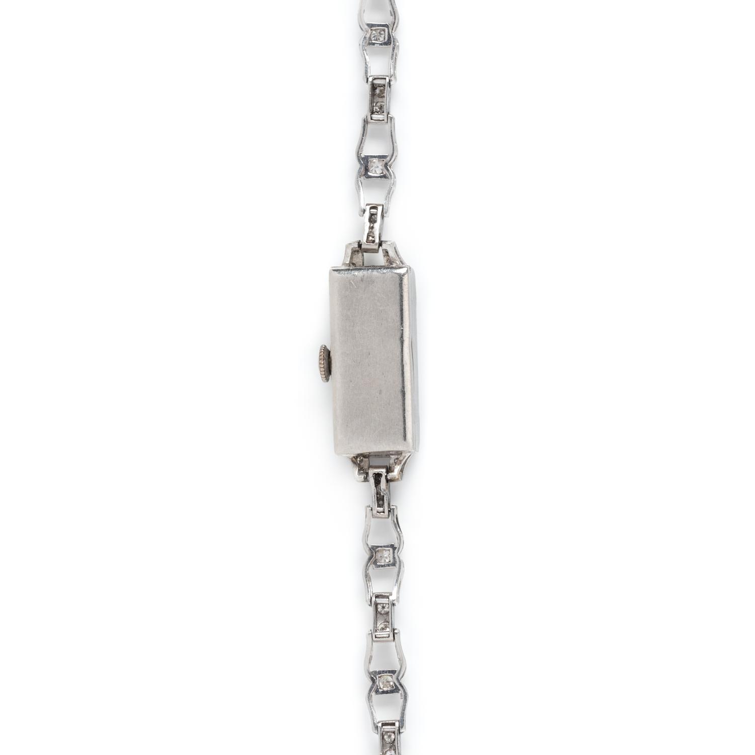 PLATINUM AND DIAMOND WRISTWATCH