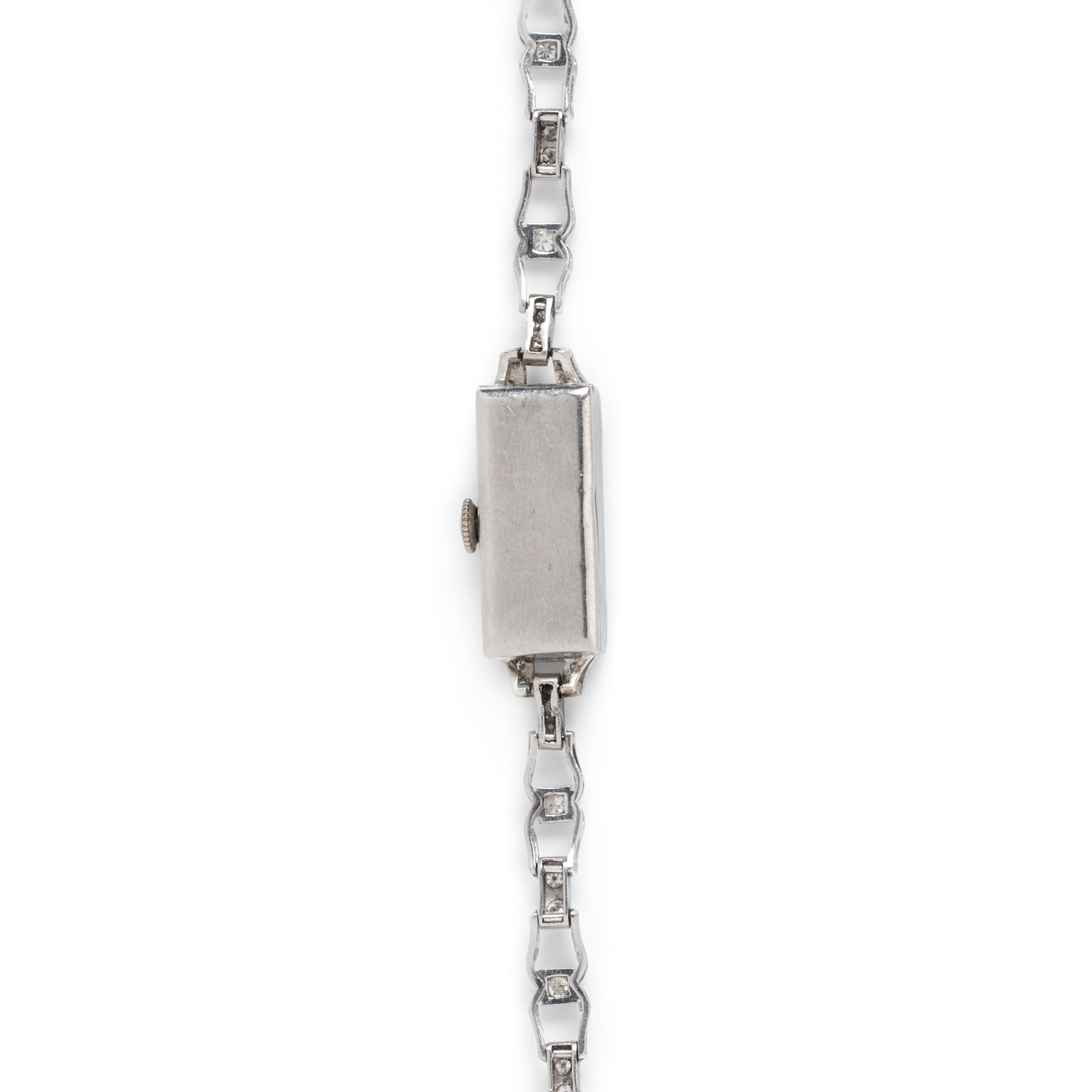PLATINUM AND DIAMOND WRISTWATCH
