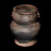 A Tairona Blackware Anthropomorphic Effigy Vessel