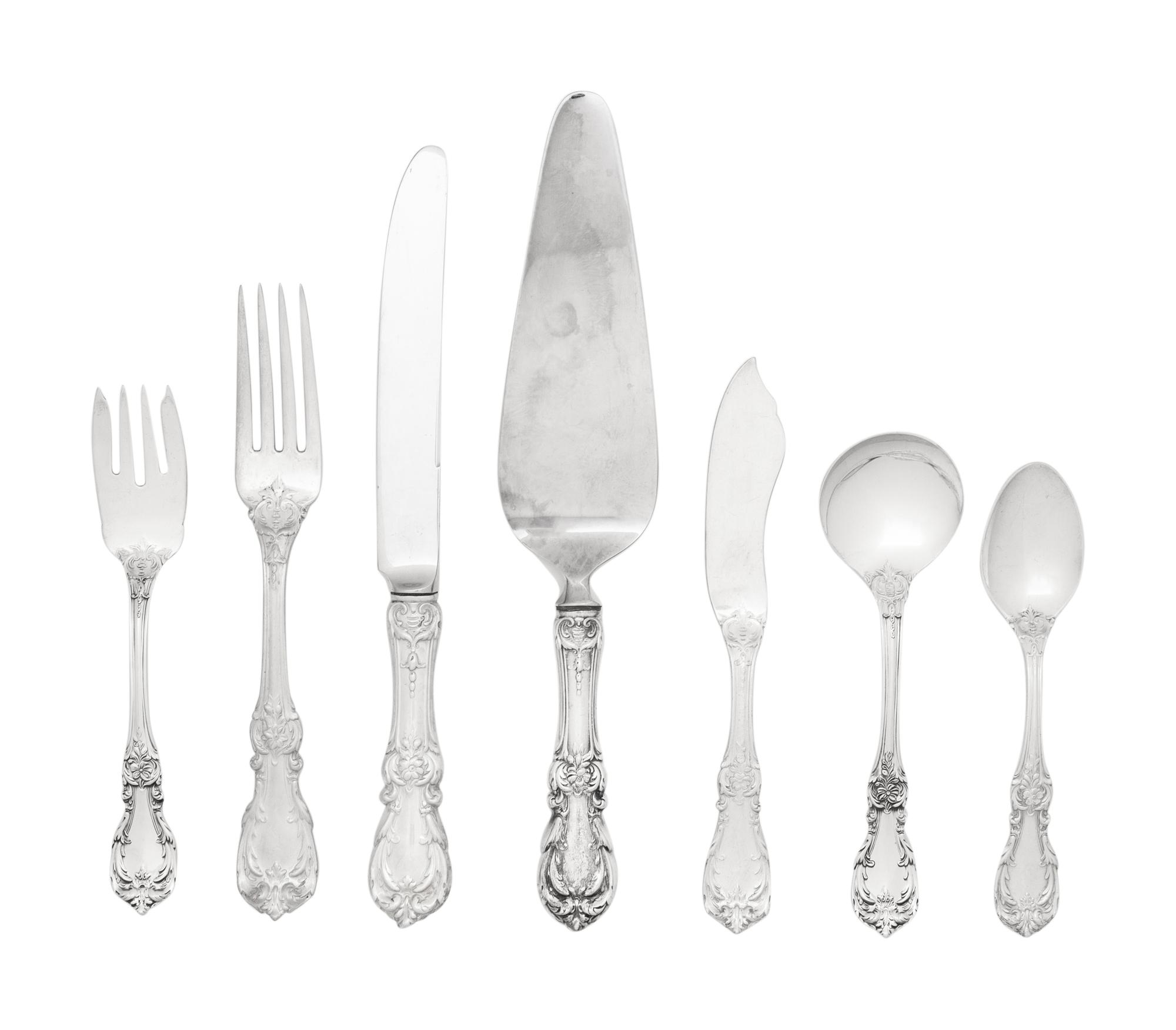 An American Silver Flatware Service