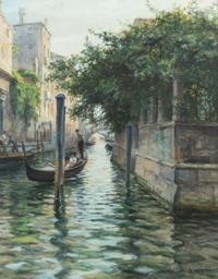 Louis Aston Knight, (American, 1873-1948), Rio San Trovaso, Venice