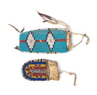 Northern Plains Beaded Hide Pouches