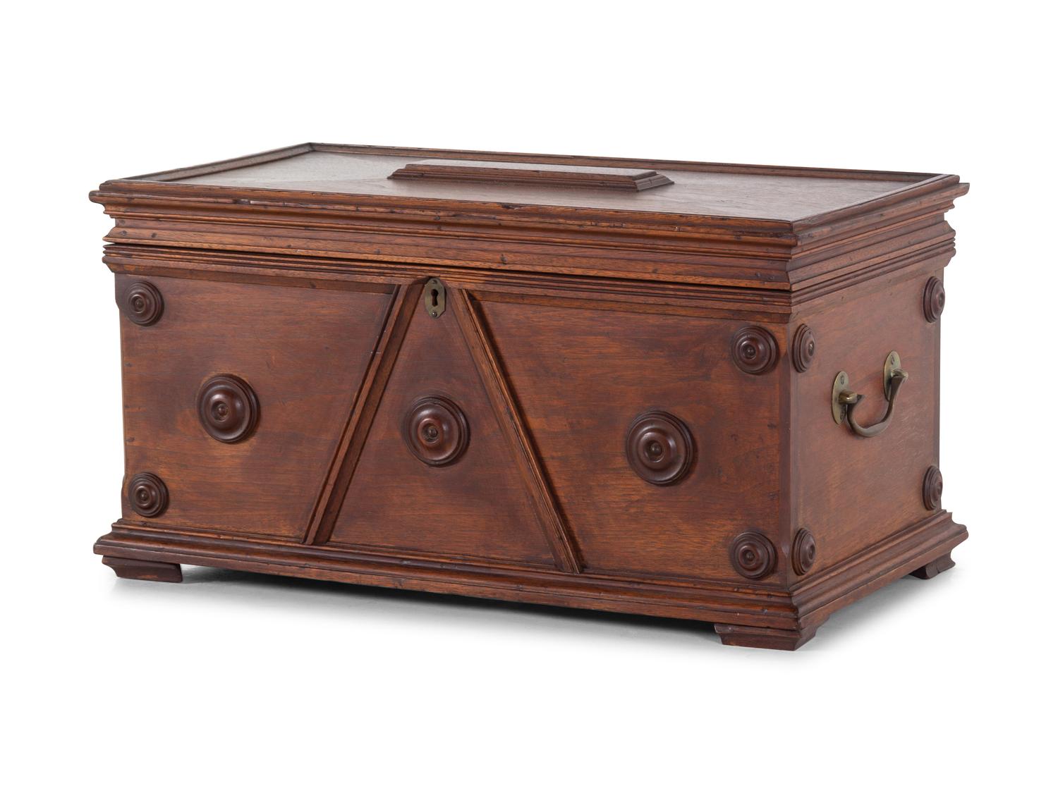 An American Walnut Table Casket — CIRCA 1870