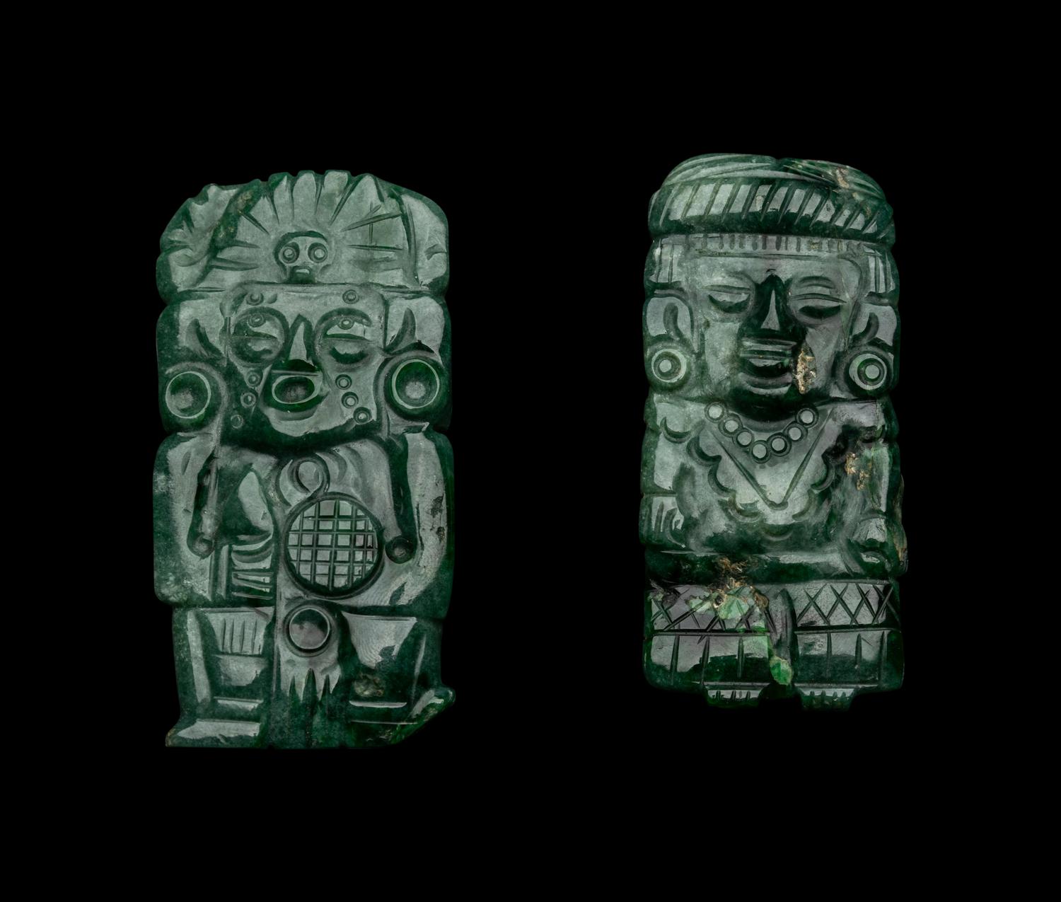 Two Maya Jade Pendants