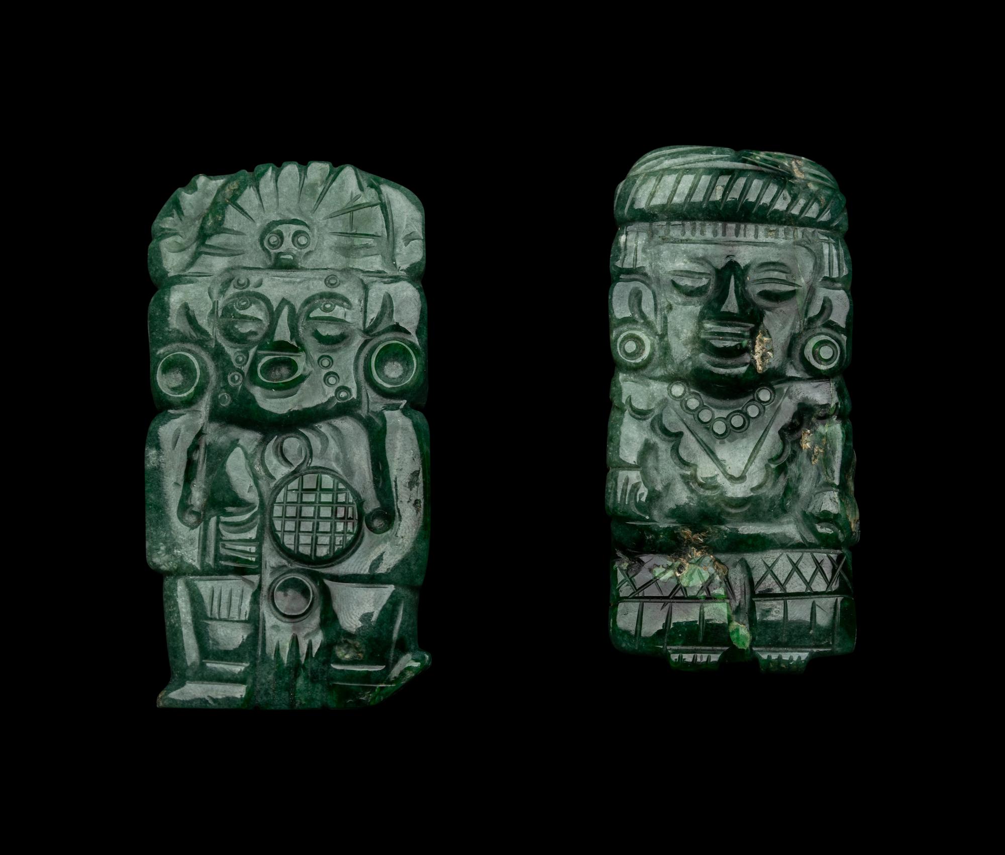 Two Maya Jade Pendants