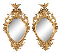 A Pair of Napoleon III Giltwood Mirrors