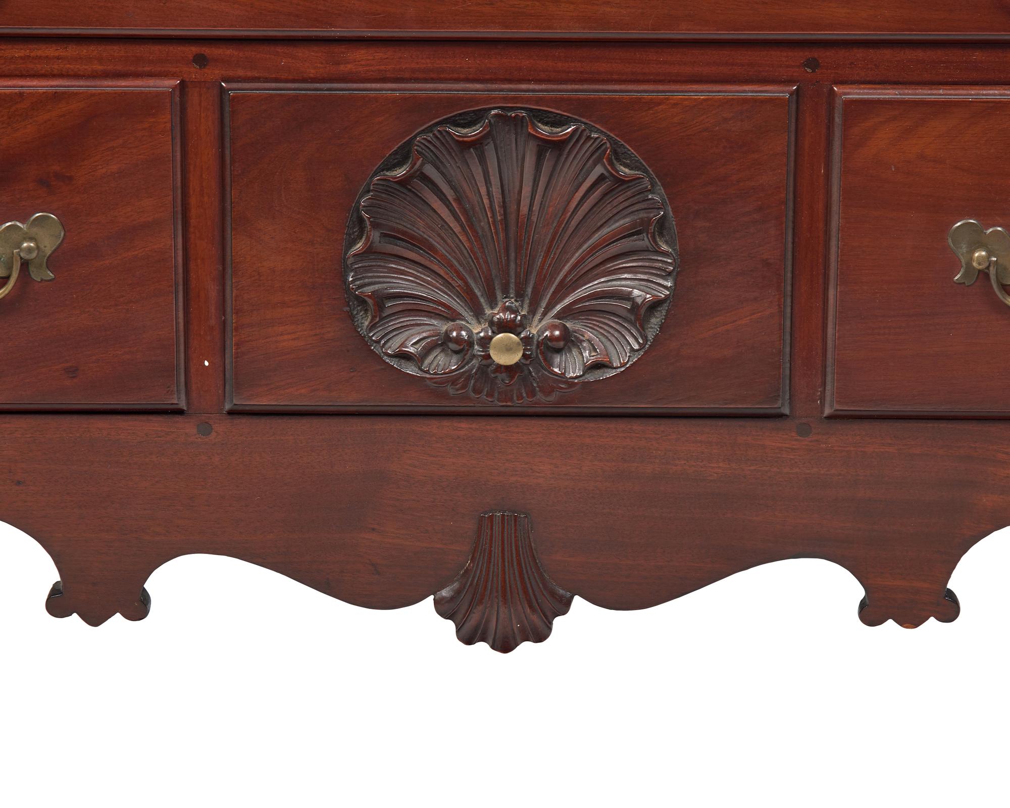 A Chippendale Carved Mahogany Dressing Table