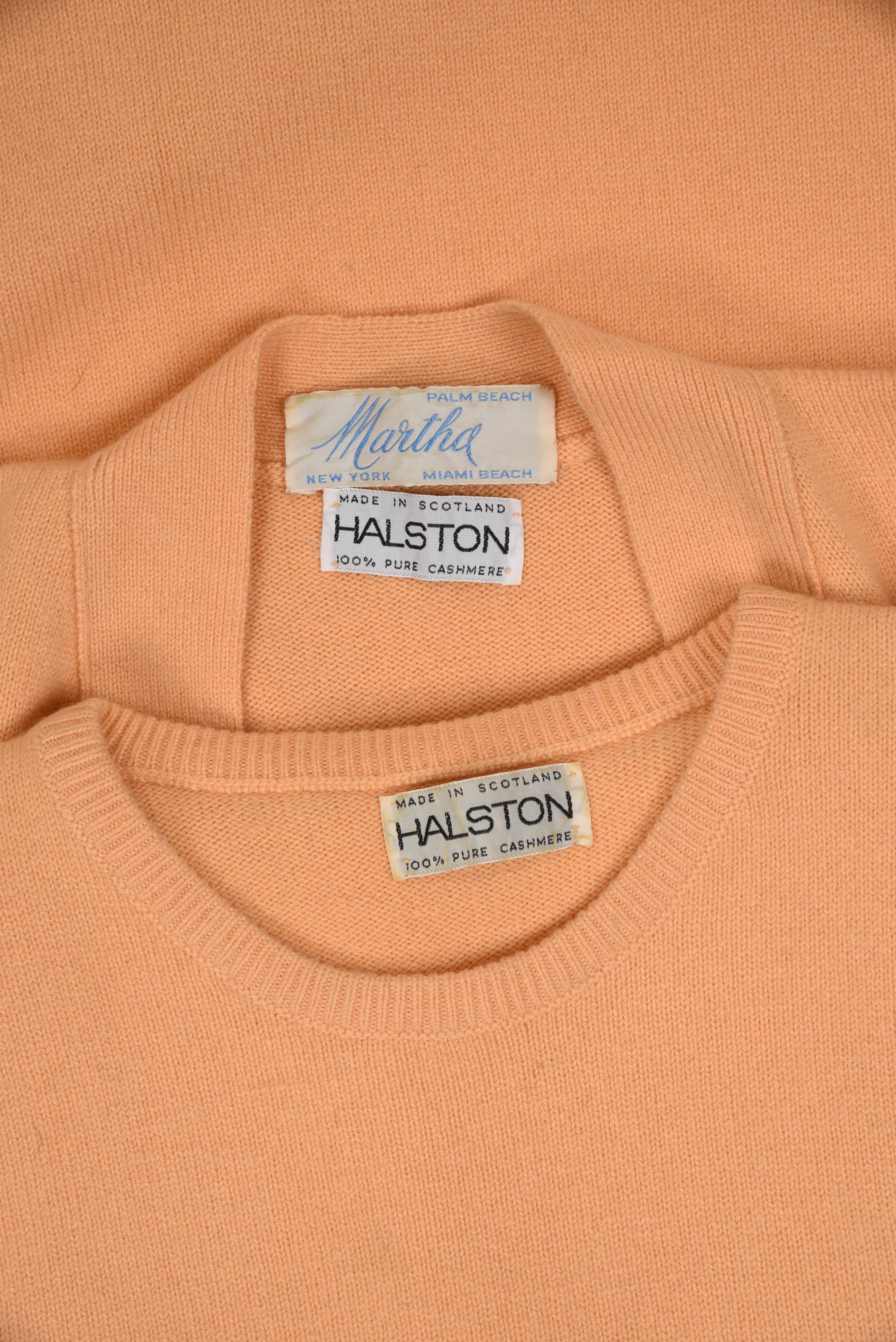 Halston Cashmere Knit Two Piece Dress Ensemble, 1970s