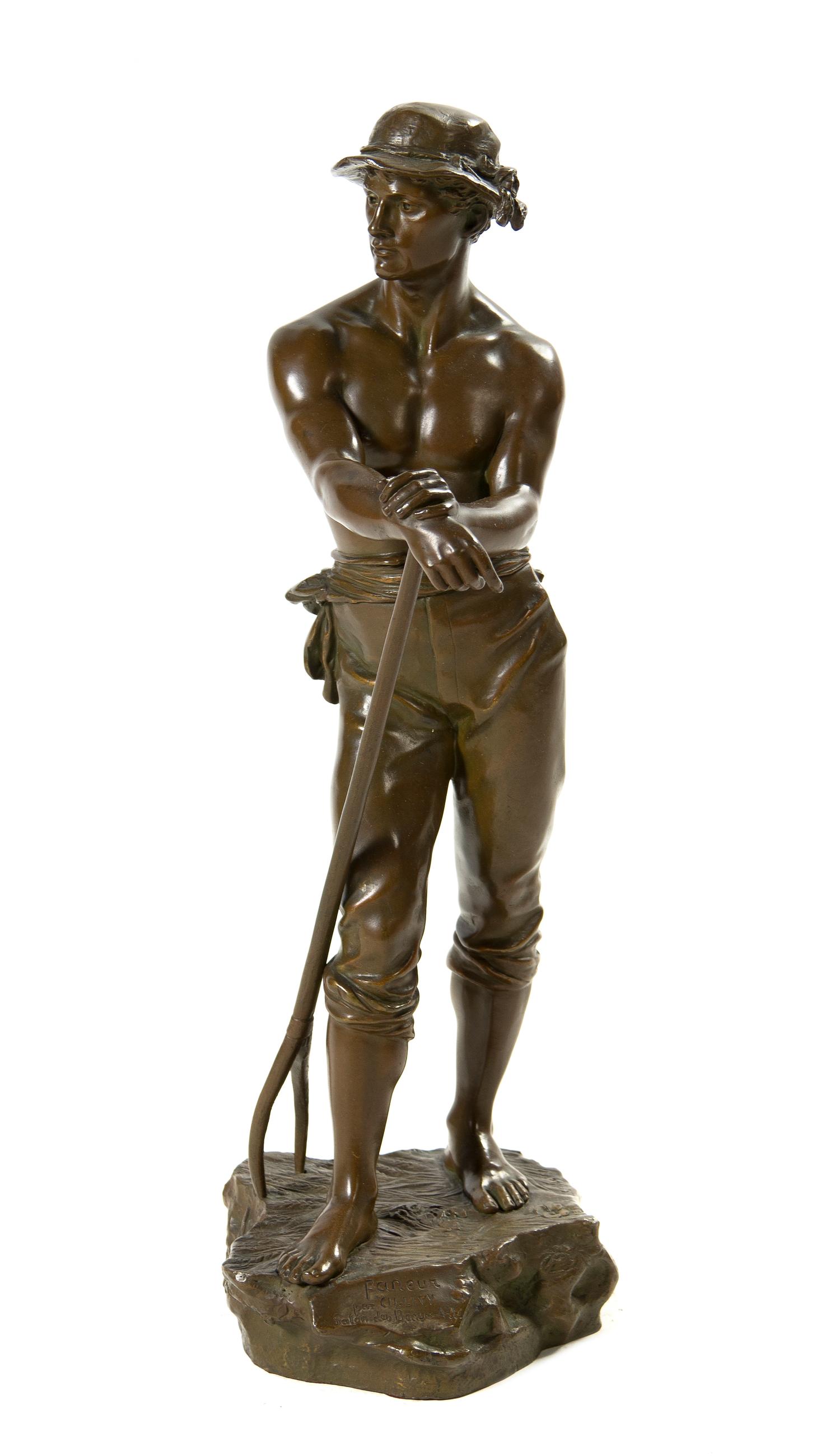 A French Bronze Sculpture, Charles Octave Levy (1820-1899), Height 19 inches.